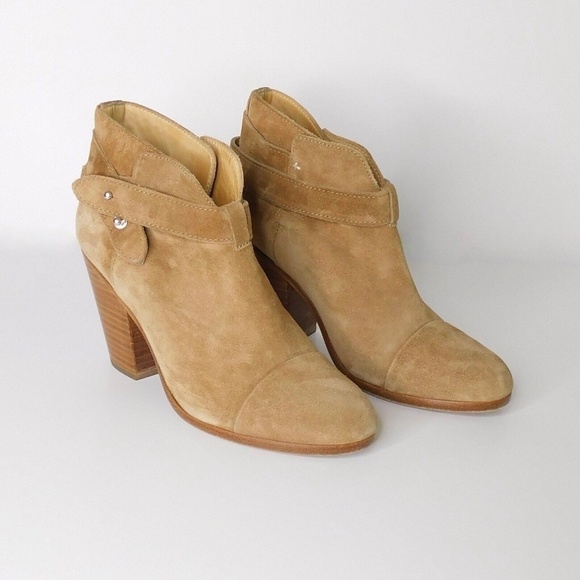 RAG & BONE Harrow Suede Ankle Boots Bootie Ankle Straps Hazel Tan 36.5 - Picture 4 of 13